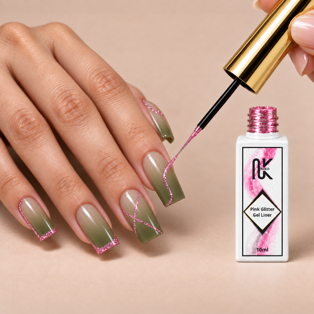 Niko Pink Glitter Gel Liner 2