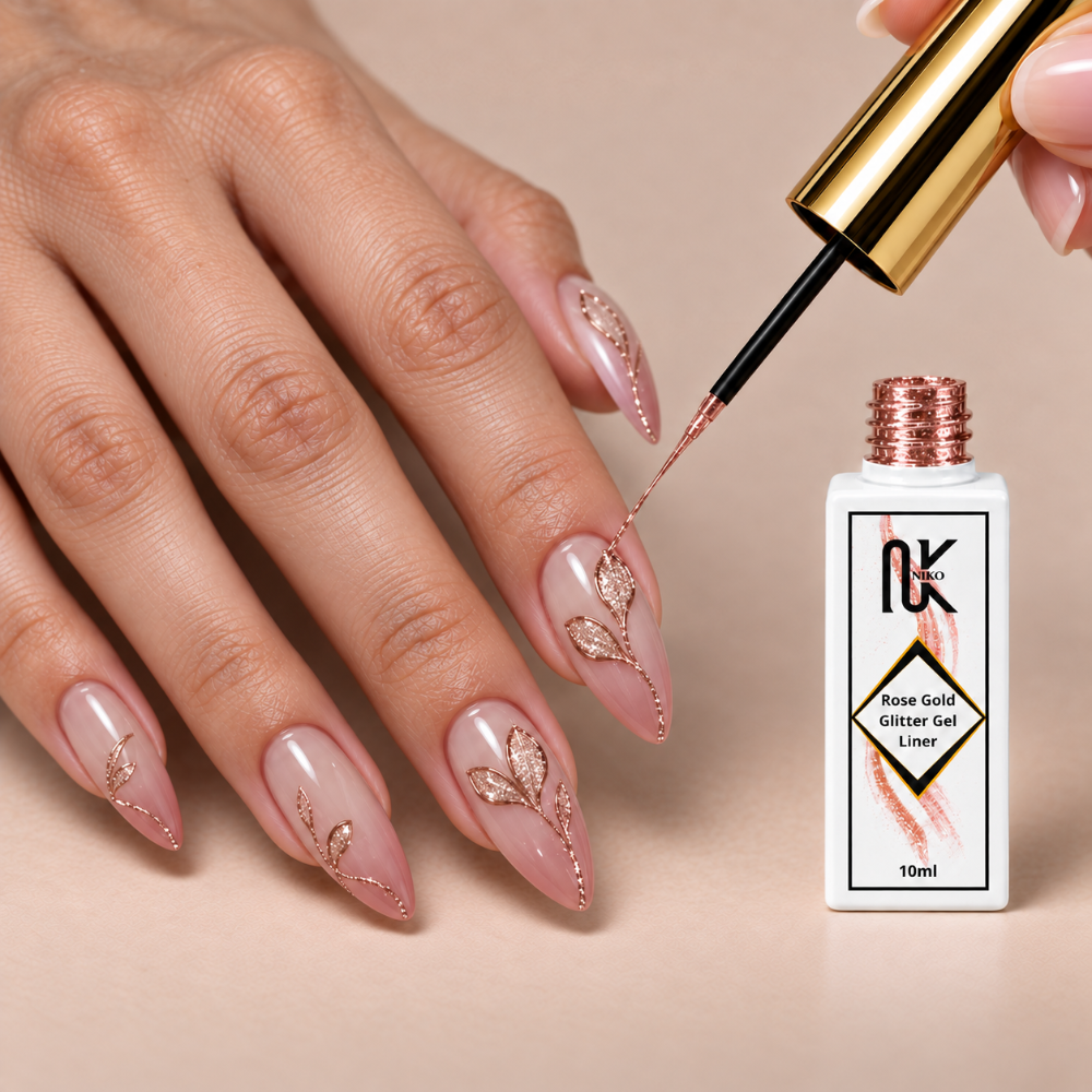 Niko Rose Gold Glitter Gel Liner 2
