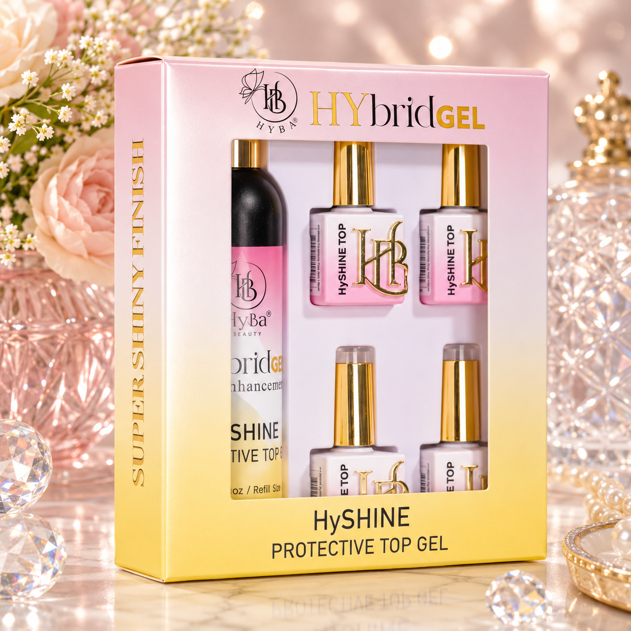 HyShine Top Gel Refill Kit - Long-lasting Gloss Finish