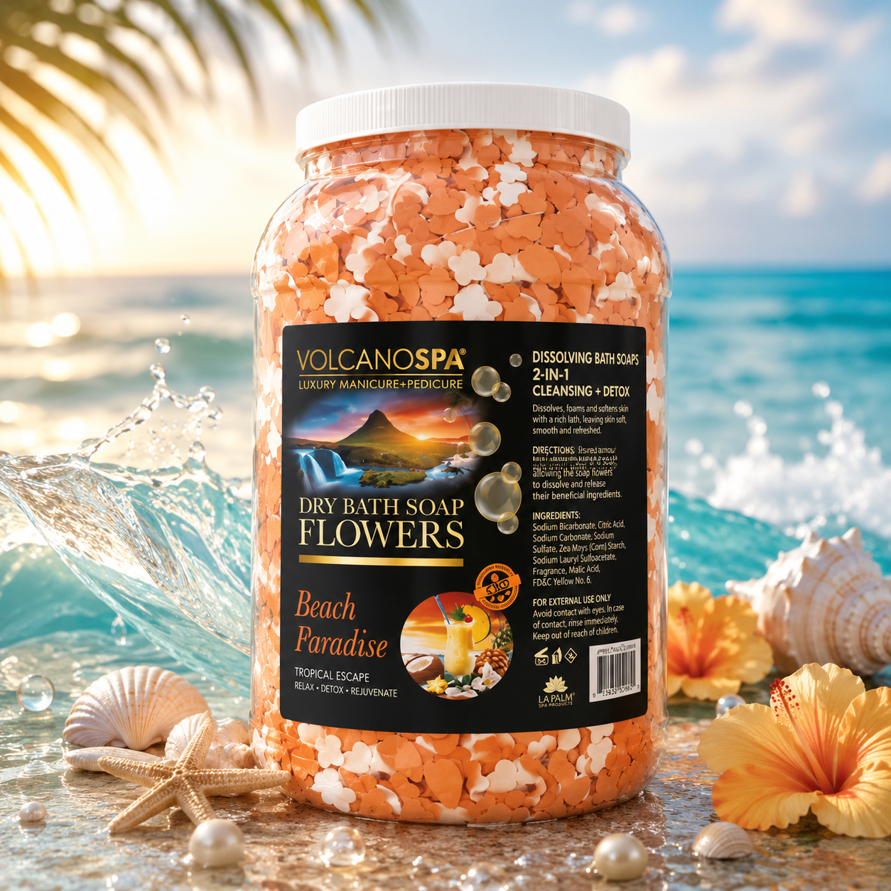 VolcanoSpa Dry Bath Soap Flowers