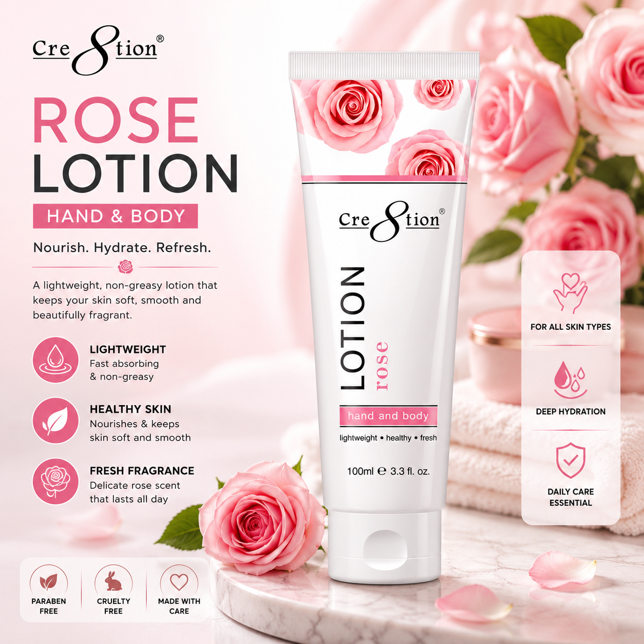 Hand and Body Lotion - Rose