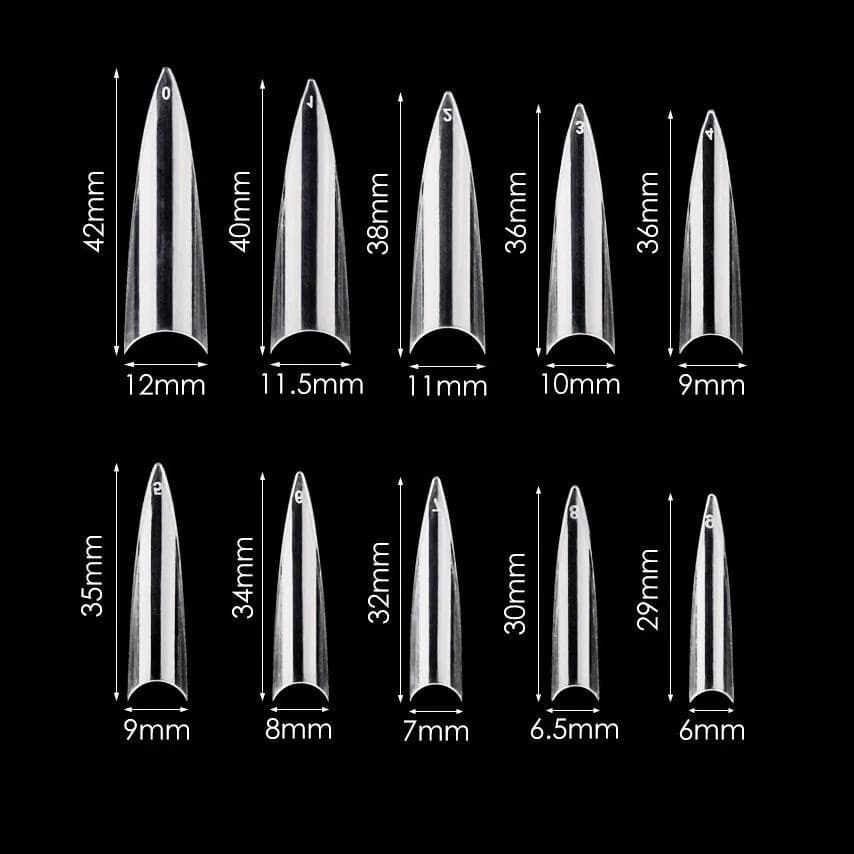 02 Long Stiletto Nail Extensions (600pcs)