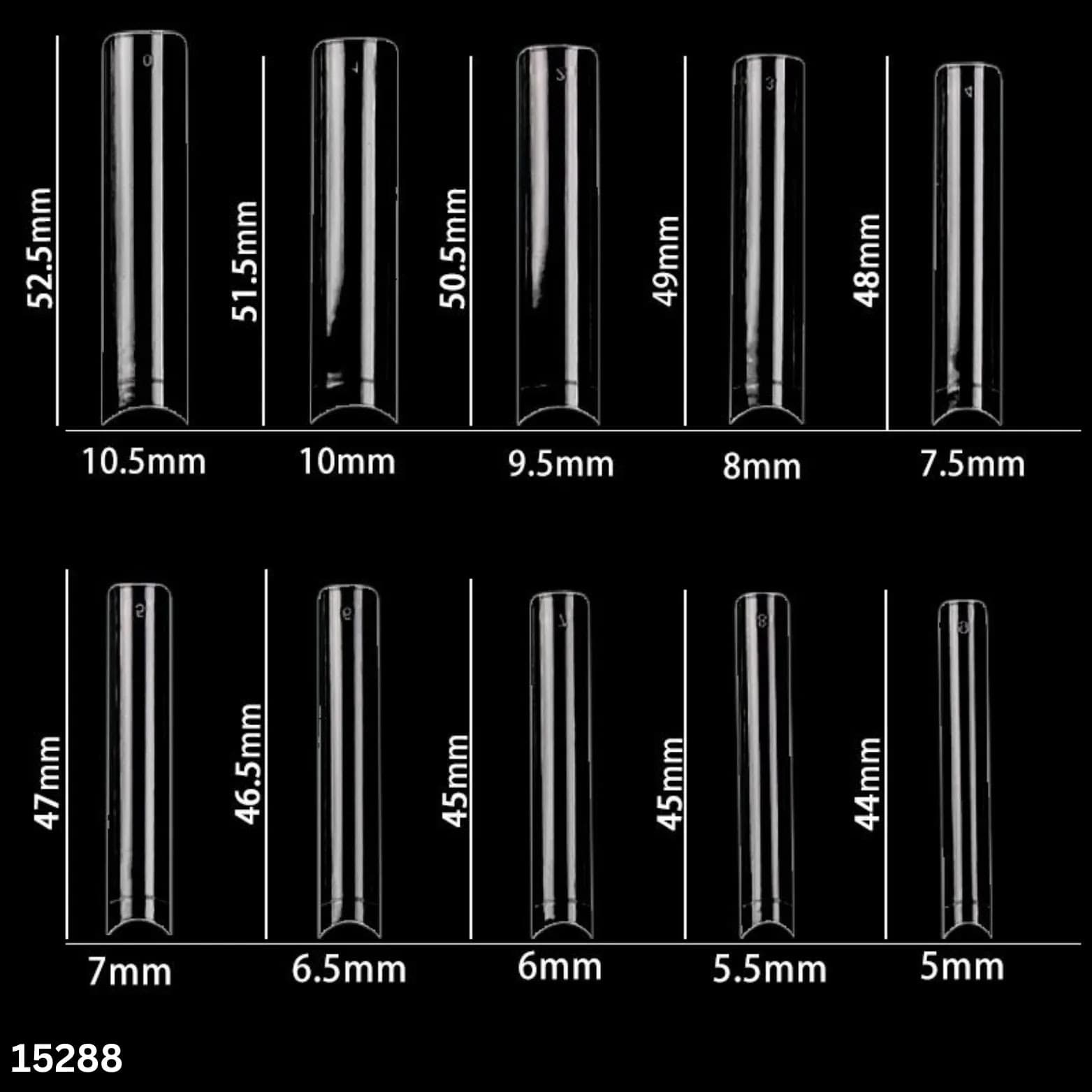 23 Long Coffin Nail Extensions (Box 500)