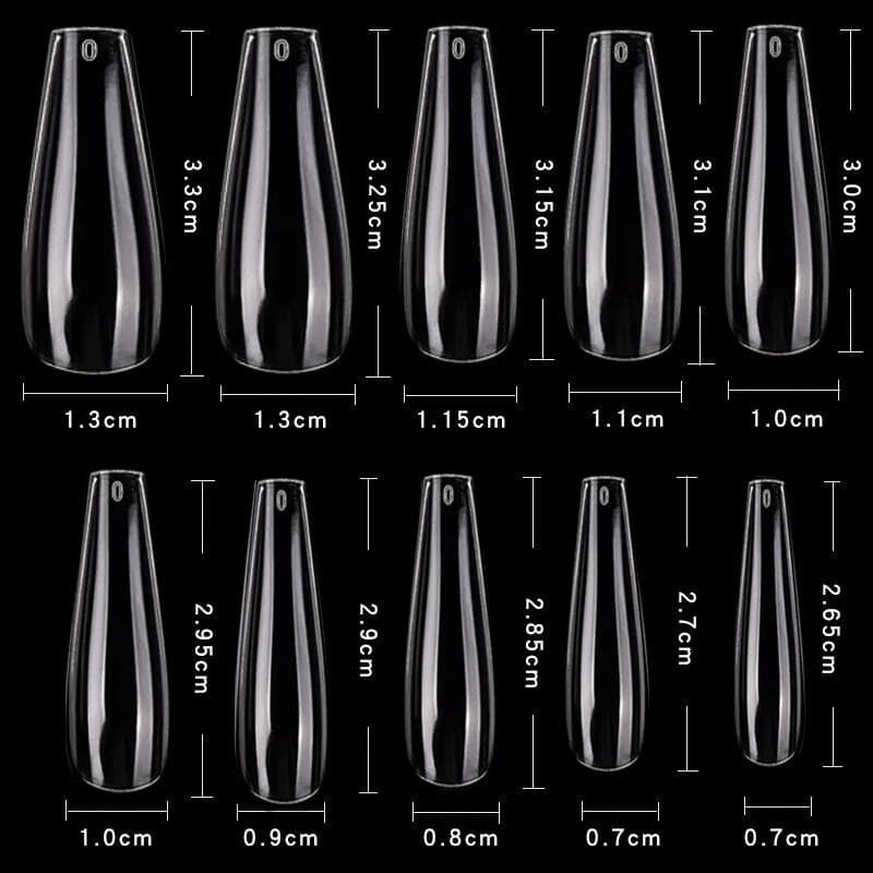 06 Long Coffin Nail Extensions (600pcs)